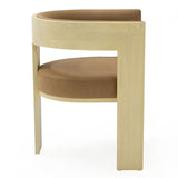 Osaka Modern Natural Ash + Rust Fabric Dining Chair