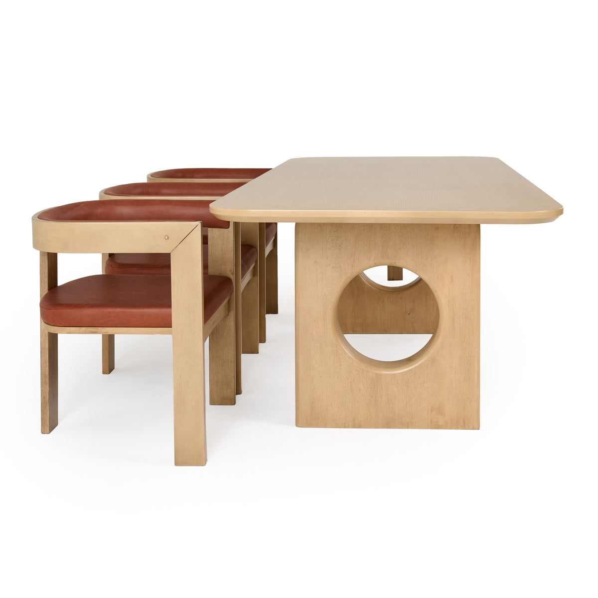 Oshana Modern White Oak Dining Table