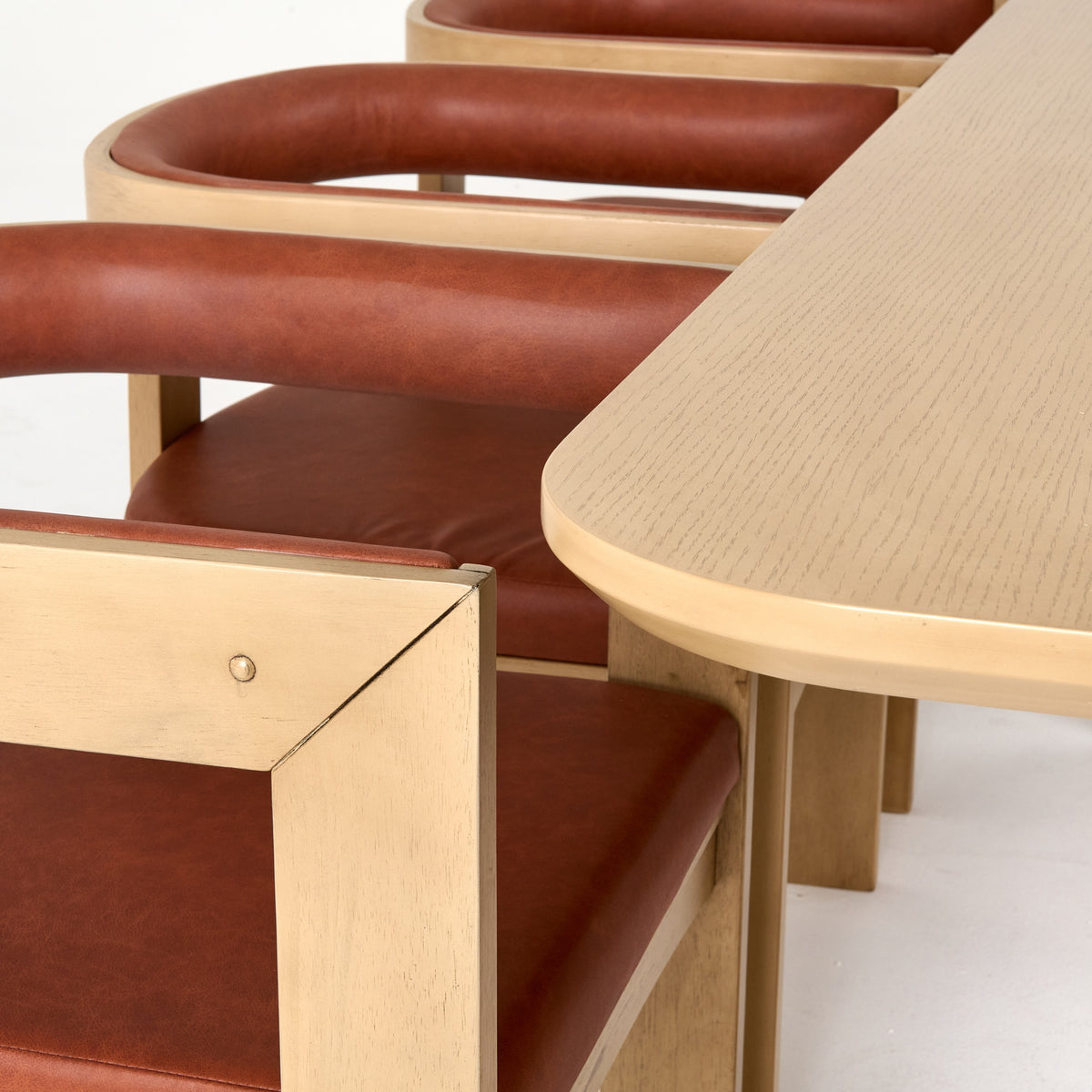 Oshana Modern White Oak Dining Table