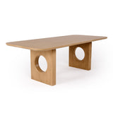 Oshana Modern White Oak Dining Table