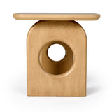 Oshana Modern White Oak End Table