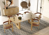 Oshana Modern White Oak Dining Table