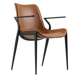 Osprey Modern Camel Vegan Leather Dining Chair (Set of 2)