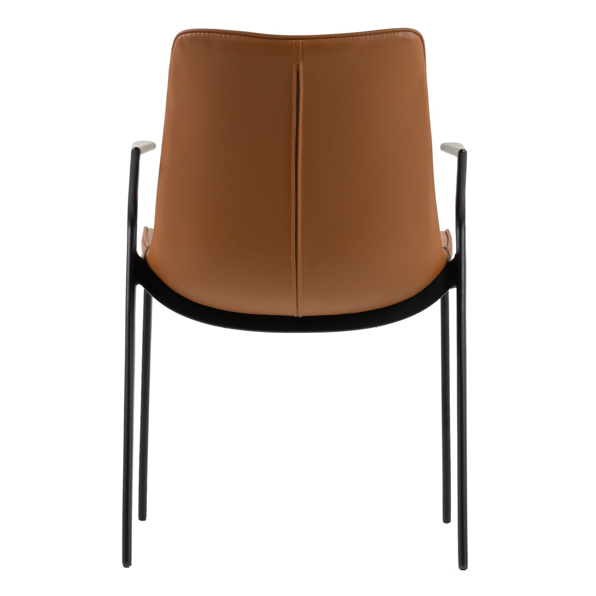 Osprey Modern Camel Vegan Leather Dining Chair (Set of 2)