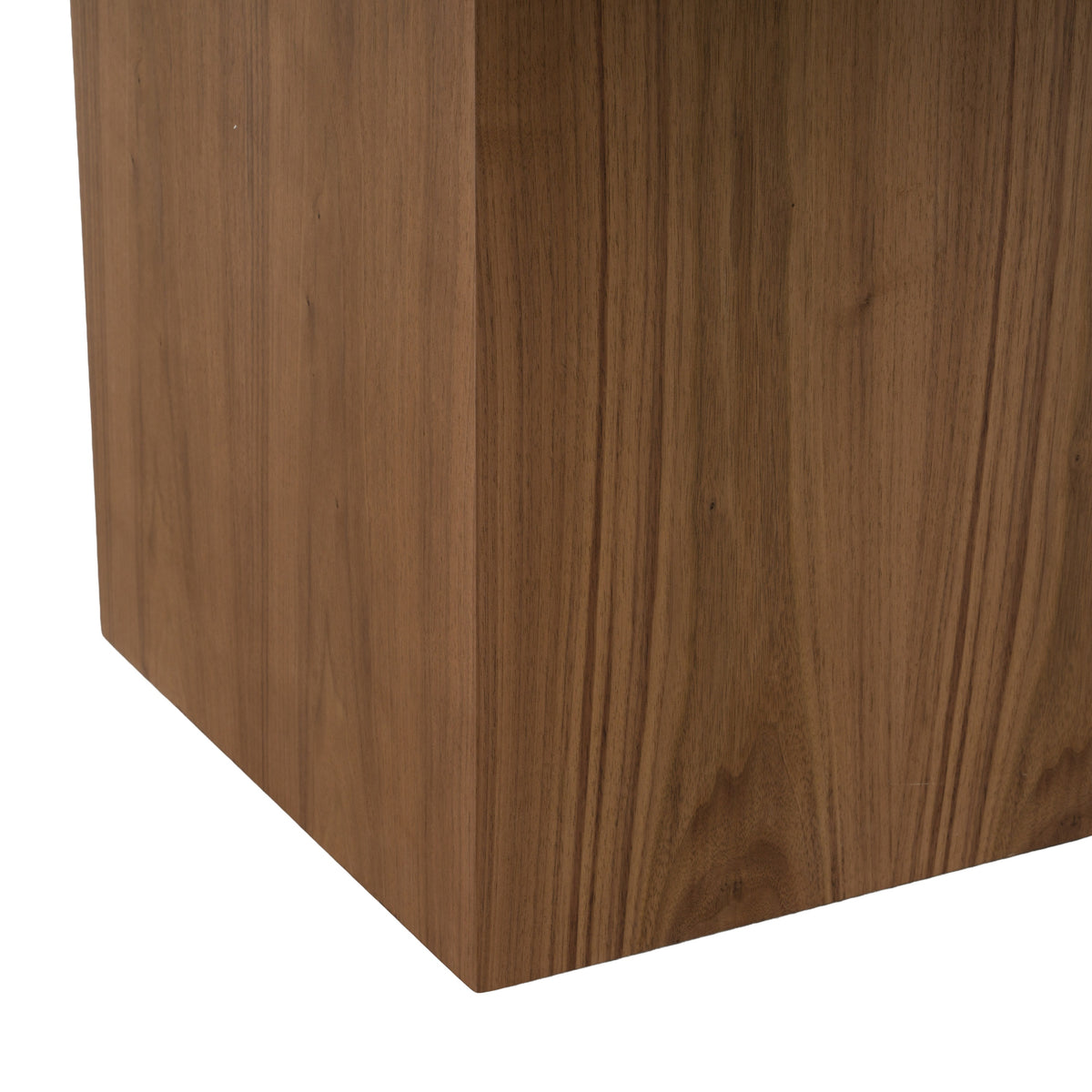 Osuna Modern Black Glass + Walnut Square Dining Table