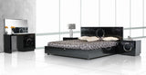 Queen Ovidius Modern Black Crocodile Bed