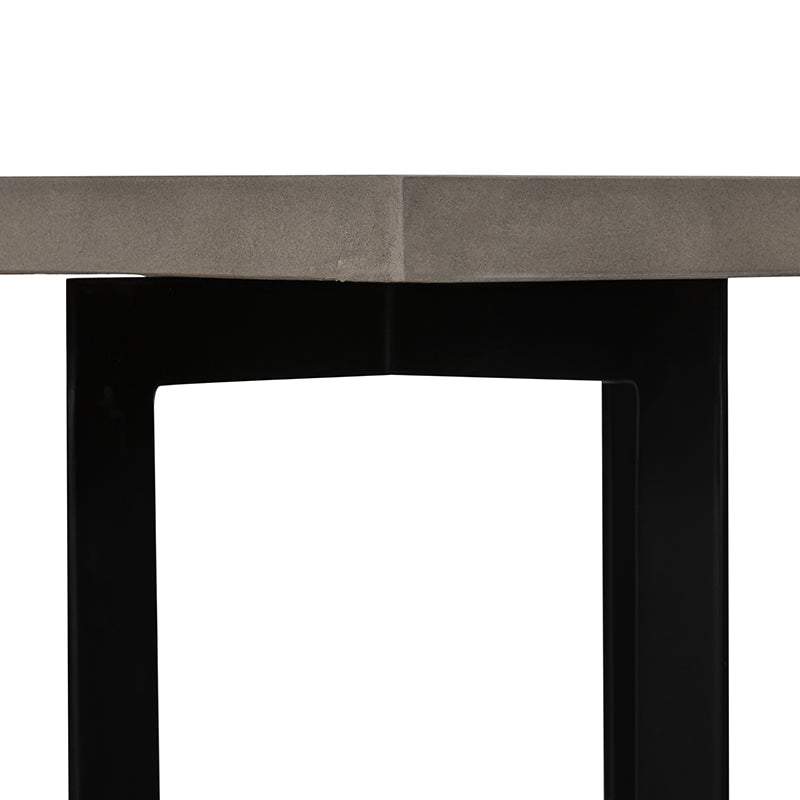 Sharon Modern Concrete & Black Metal End Table