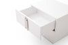 Token Modern White + Stainless Steel Bedroom Set