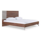 Palermo Eastern King Modern Italian Faux Concrete & Walnut Bed