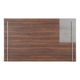 Palermo Eastern King Modern Italian Faux Concrete & Walnut Bed