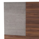 Palermo Eastern King Modern Italian Faux Concrete & Walnut Bed
