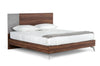 Palermo Eastern King Modern Italian Faux Concrete & Walnut Bed