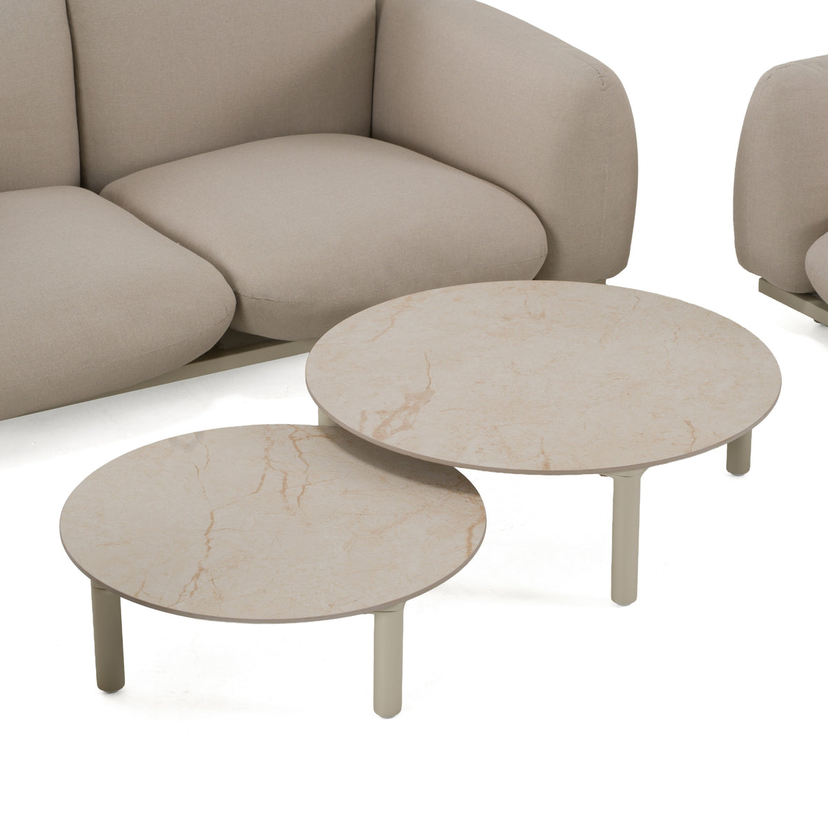 Palma Outdoor Grey Olefin Fabric Sofa Set