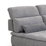 Panorama Italian Modern Grey Fabric Modular Sectional Sofa
