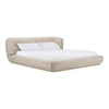 Pasha Modern Cream Fabric Bed