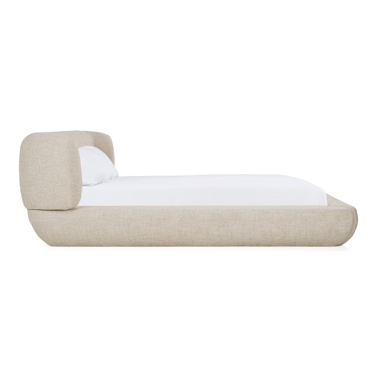 Pasha Modern Cream Fabric Bed