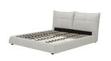 Mielcasa | White Modrest Patrick Queen Modern White Leather Bed | SKU VGKKB-75X-BED-Q | MPN: 78203 | Free Delivery & Free Return