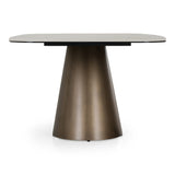 Paulsen Modern Ceramic + Brass Dining Table
