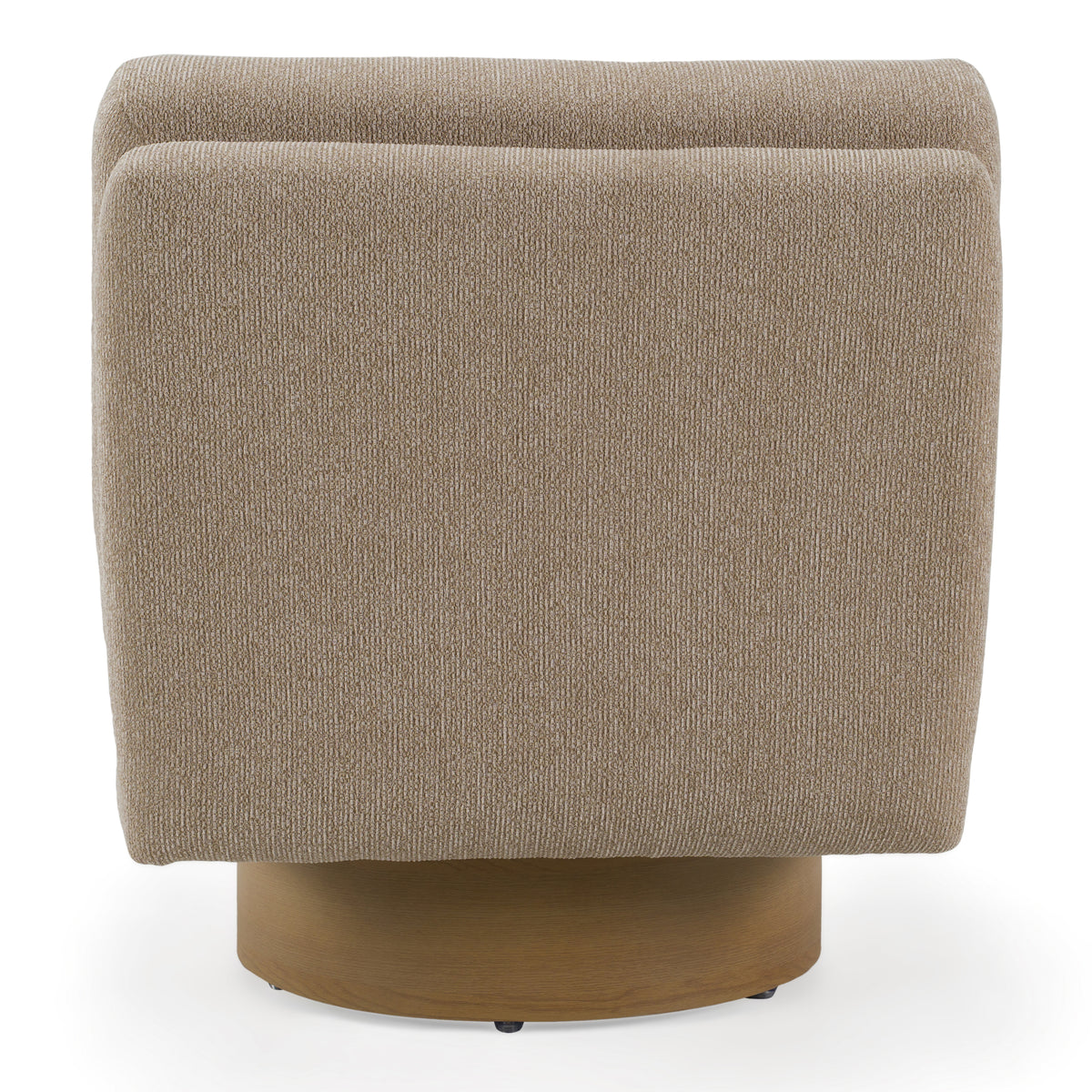 Petito Modern Beige Fabric + Chestnut Accent Chair