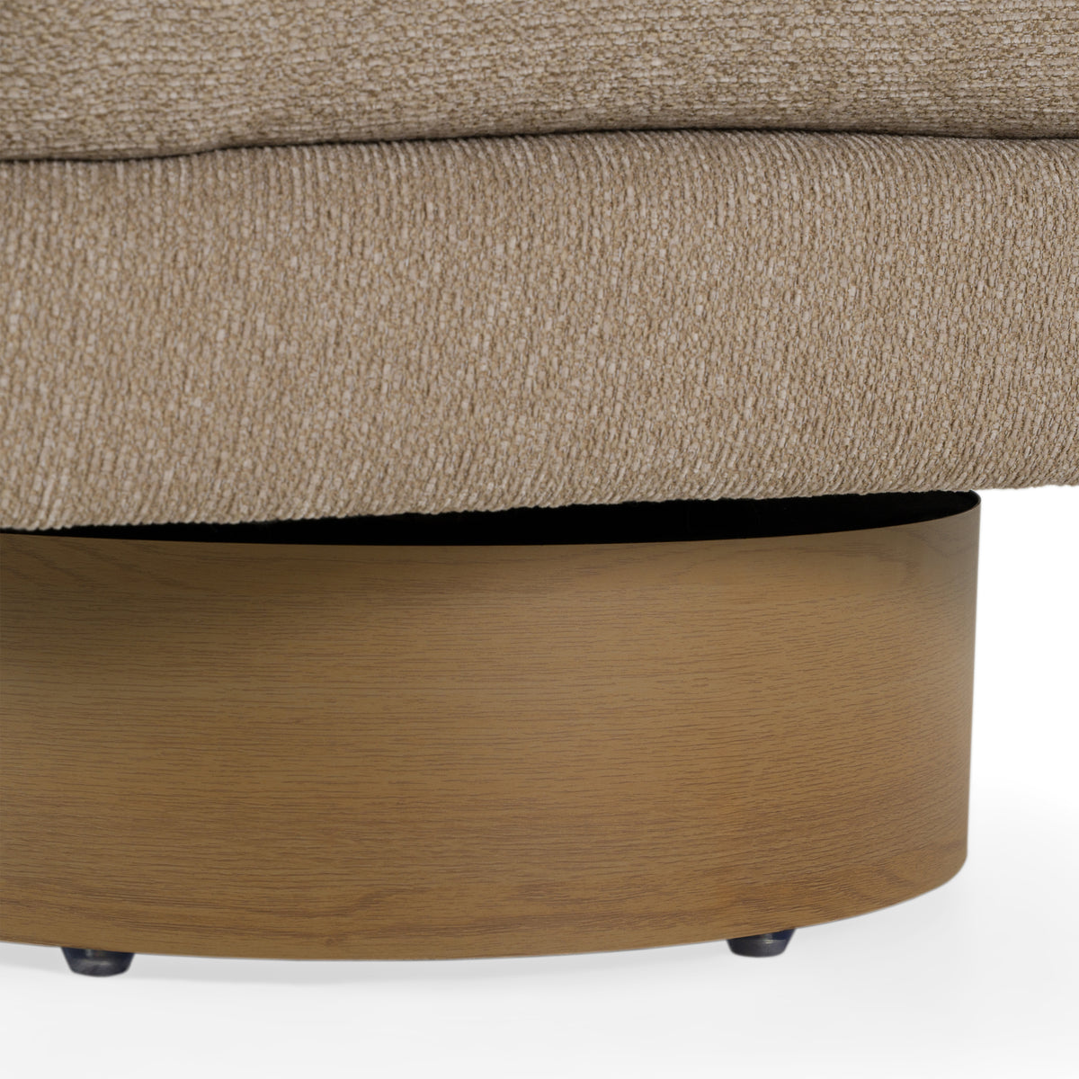 Petito Modern Beige Fabric + Chestnut Accent Chair