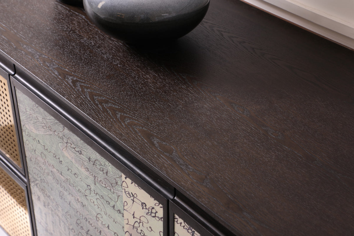 Phelan Modern Smoked Ash & Brass Buffet