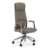 Pickard Modern Grey Leather Executive Office Chair
