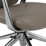 Pickard Modern Grey Leather Executive Office Chair