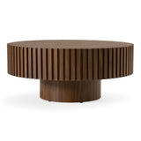 Pierre Modern Walnut Small Round Coffee Table
