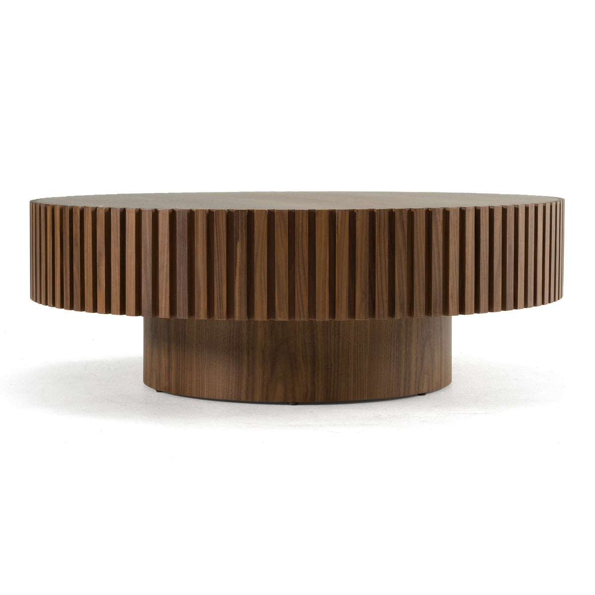 Pierre Modern Walnut Large Round Coffee Table