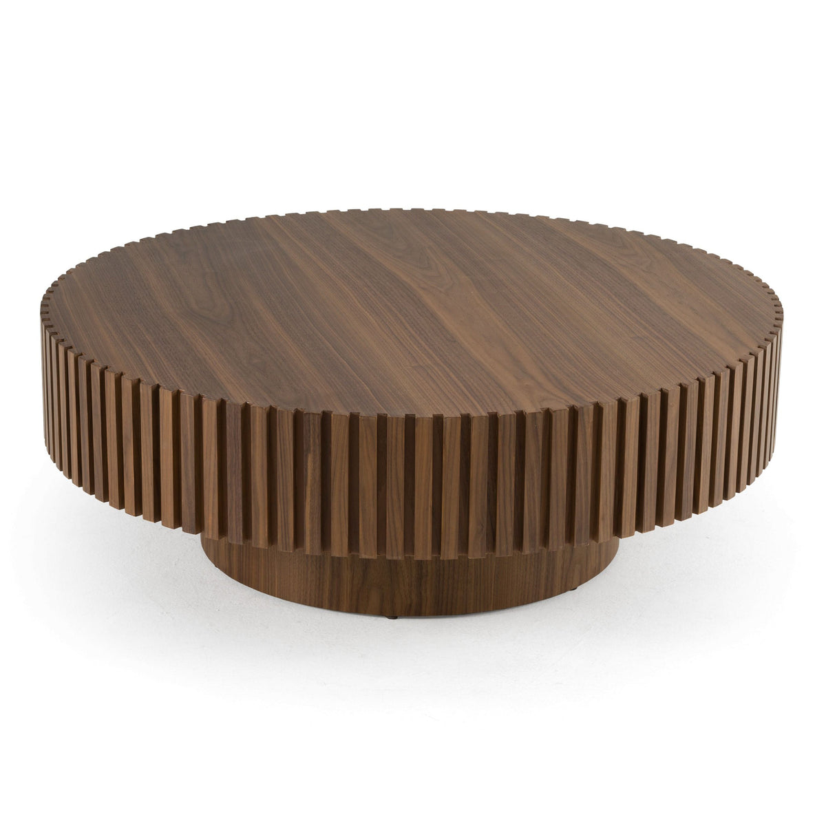 Pierre Modern Walnut Large Round Coffee Table