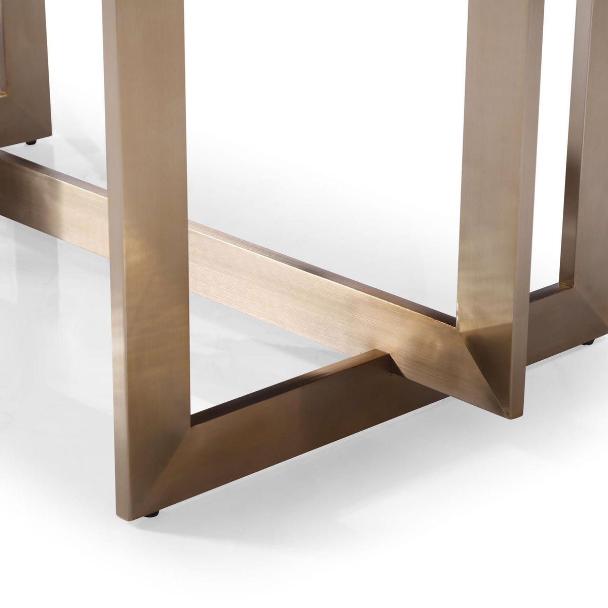 Pike Modern Black Ash & Brass Dining Table