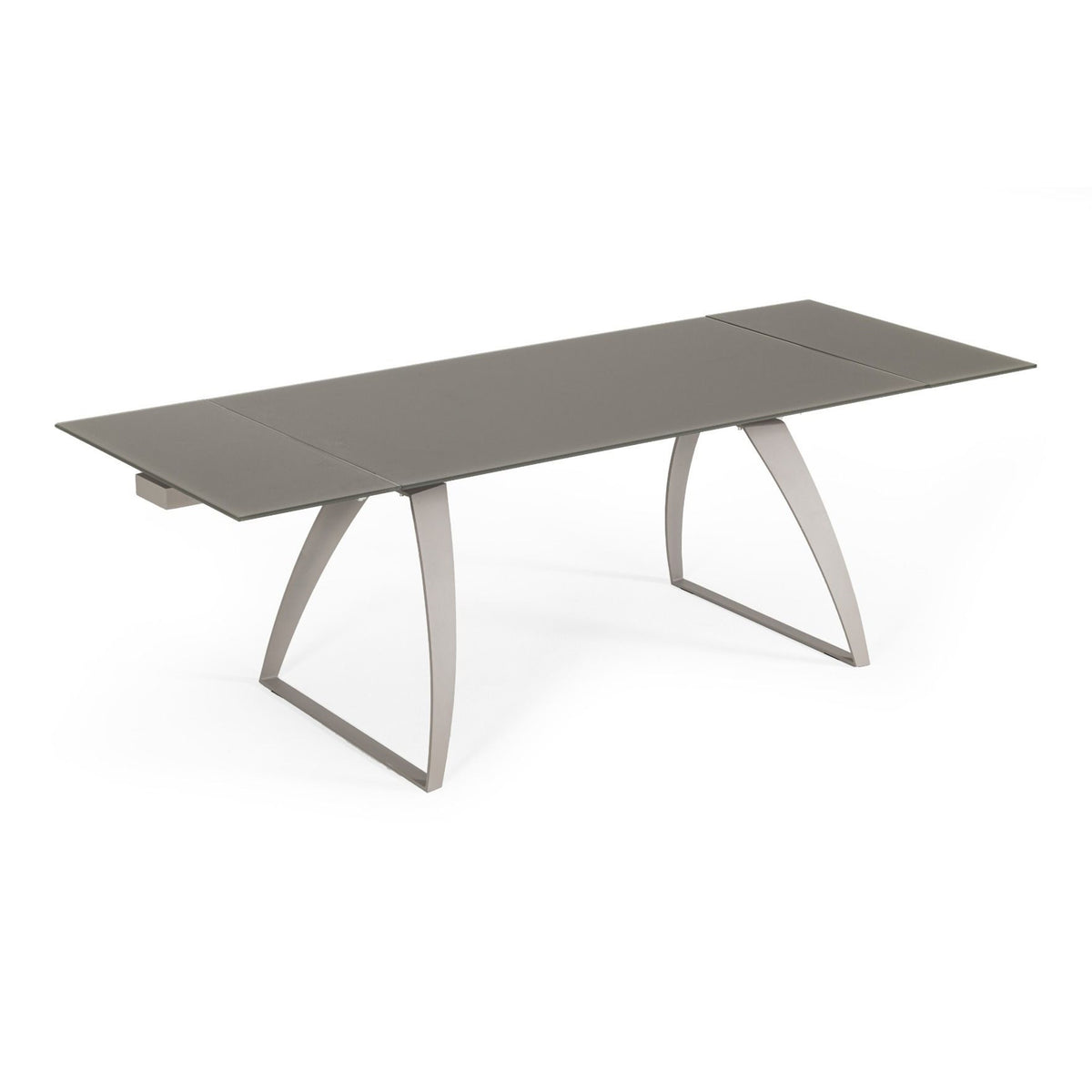 Pittson Modern Extendable Grey Glass Dining Table