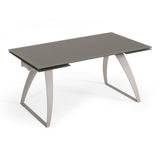 Pittson Modern Extendable Grey Glass Dining Table