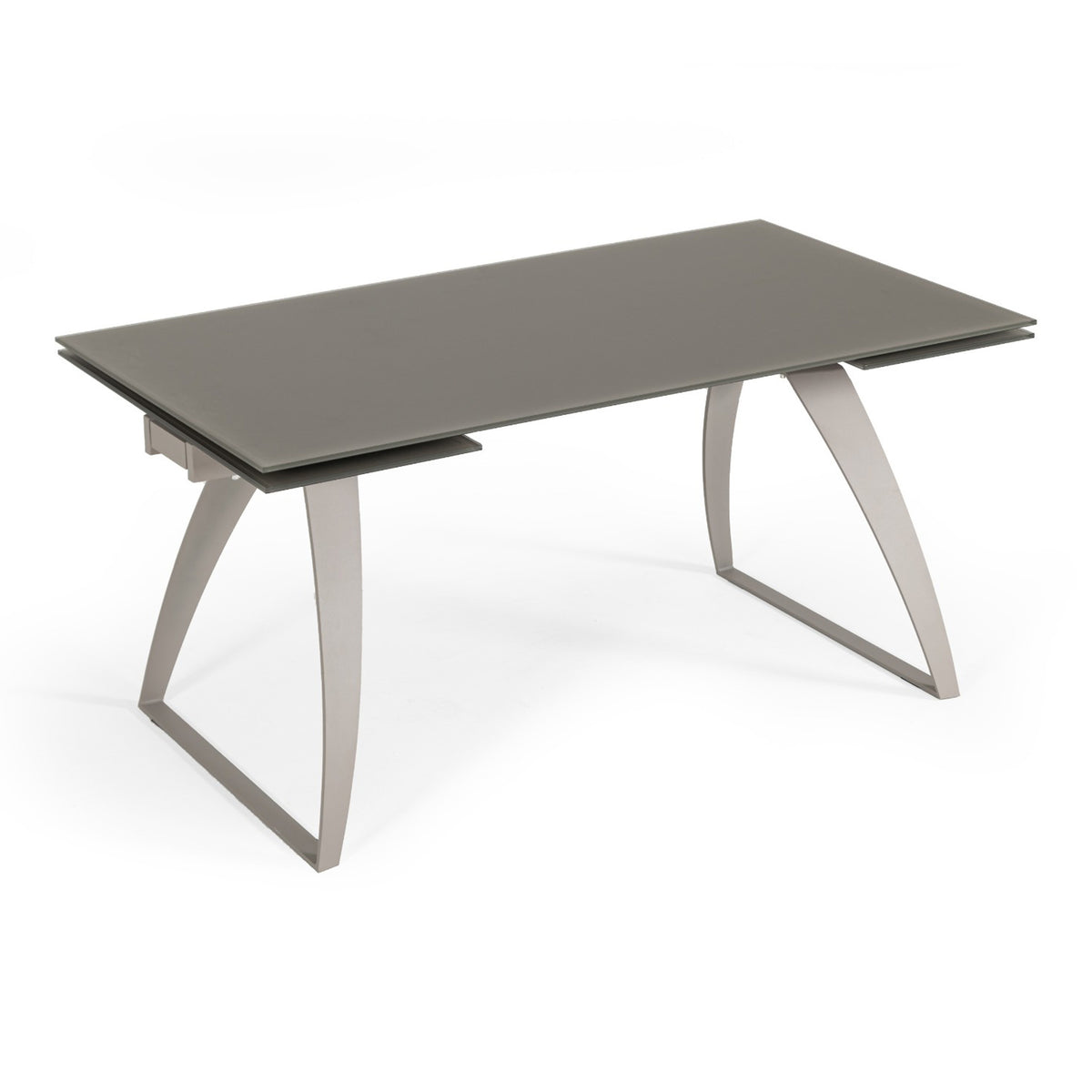 Pittson Modern Extendable Grey Glass Dining Table