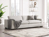 Poppy Modern White Fabric Sofa