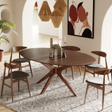 Prospect Modern Oval Walnut Dining Table