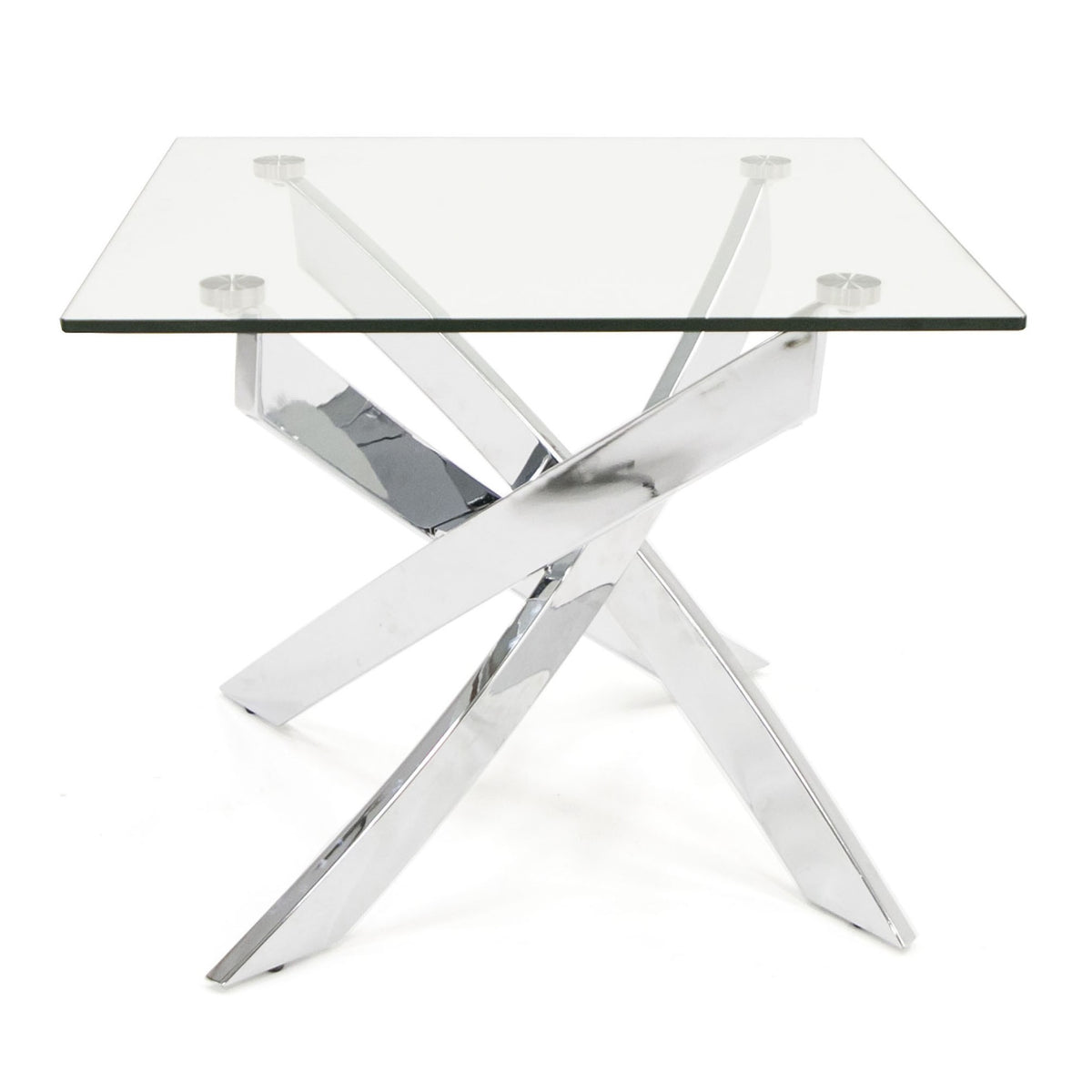Pyrite Modern Glass End Table