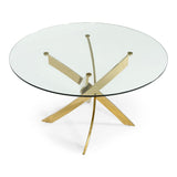 Pyrite Modern Round Glass Dining Table