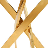 Pyrite Modern Glass and Gold Console Table