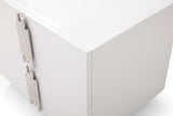 Token Modern White + Stainless Steel Bedroom Set