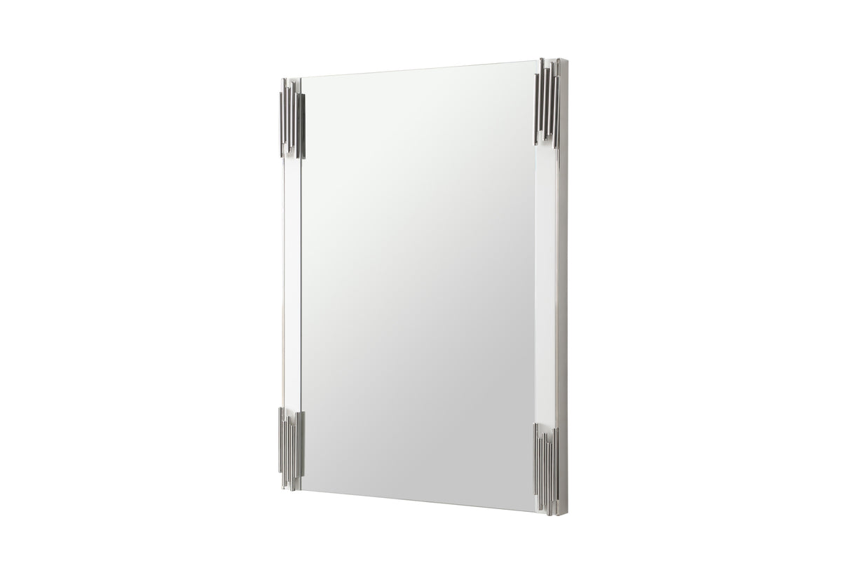 Token Modern White + Stainless Steel Bedroom Set