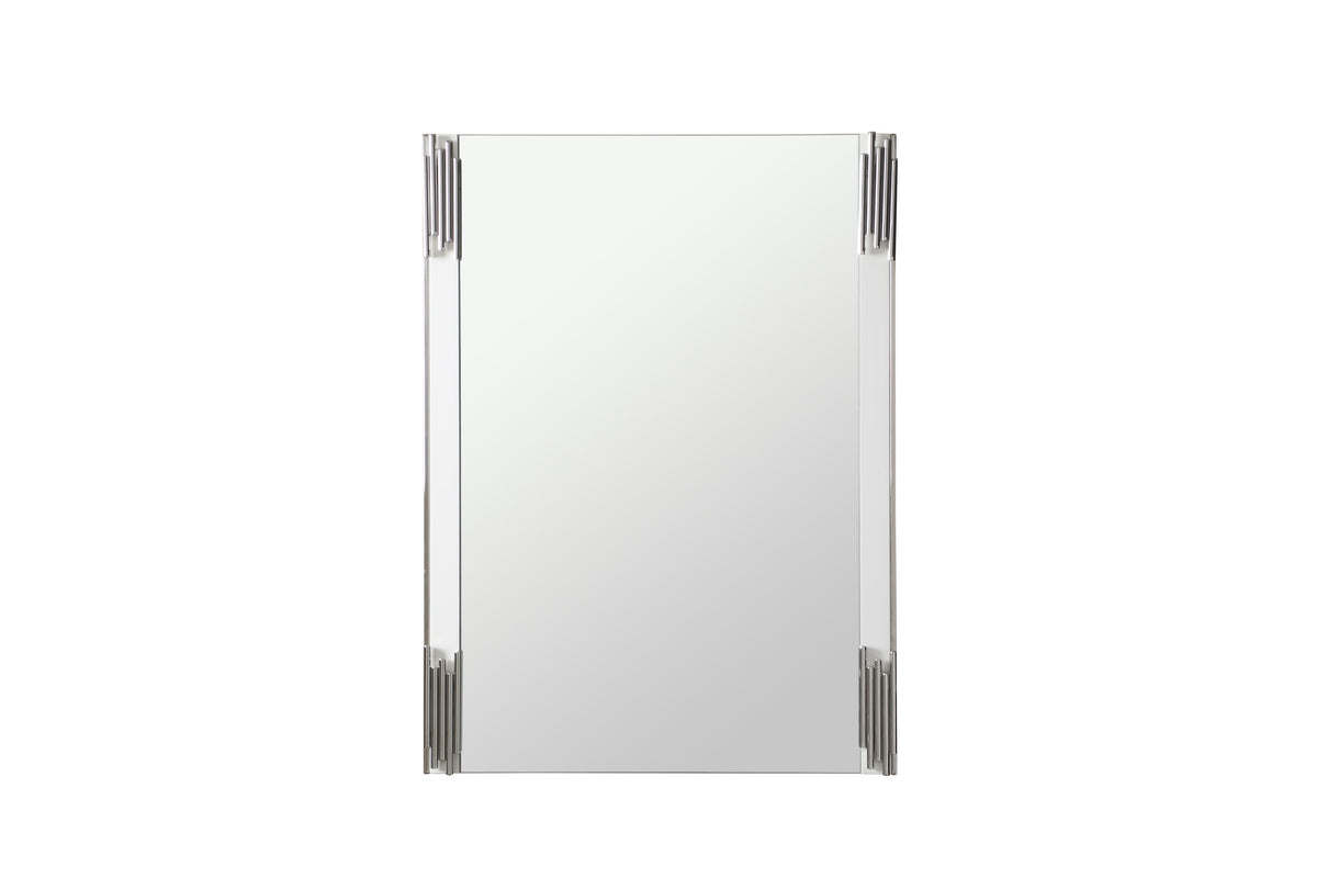 Token Modern White + Stainless Steel Bedroom Set