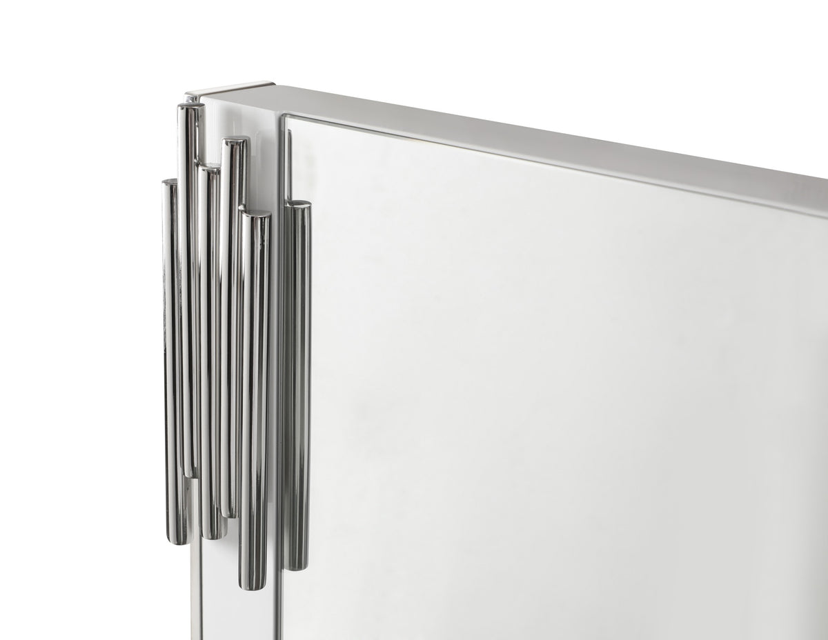 Token Modern White + Stainless Steel Bedroom Set