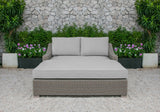 Pismo Outdoor Beige Wicker Sunbed