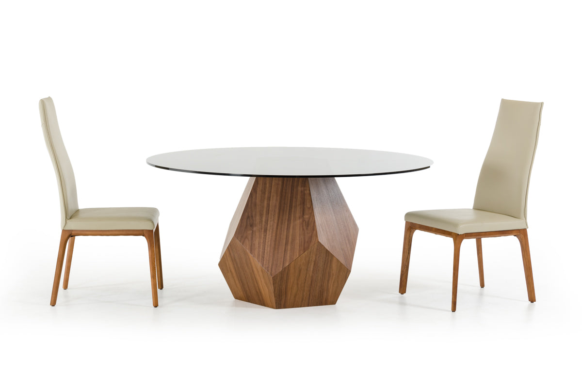 Rackham Mid-Century Walnut Round Dining Table