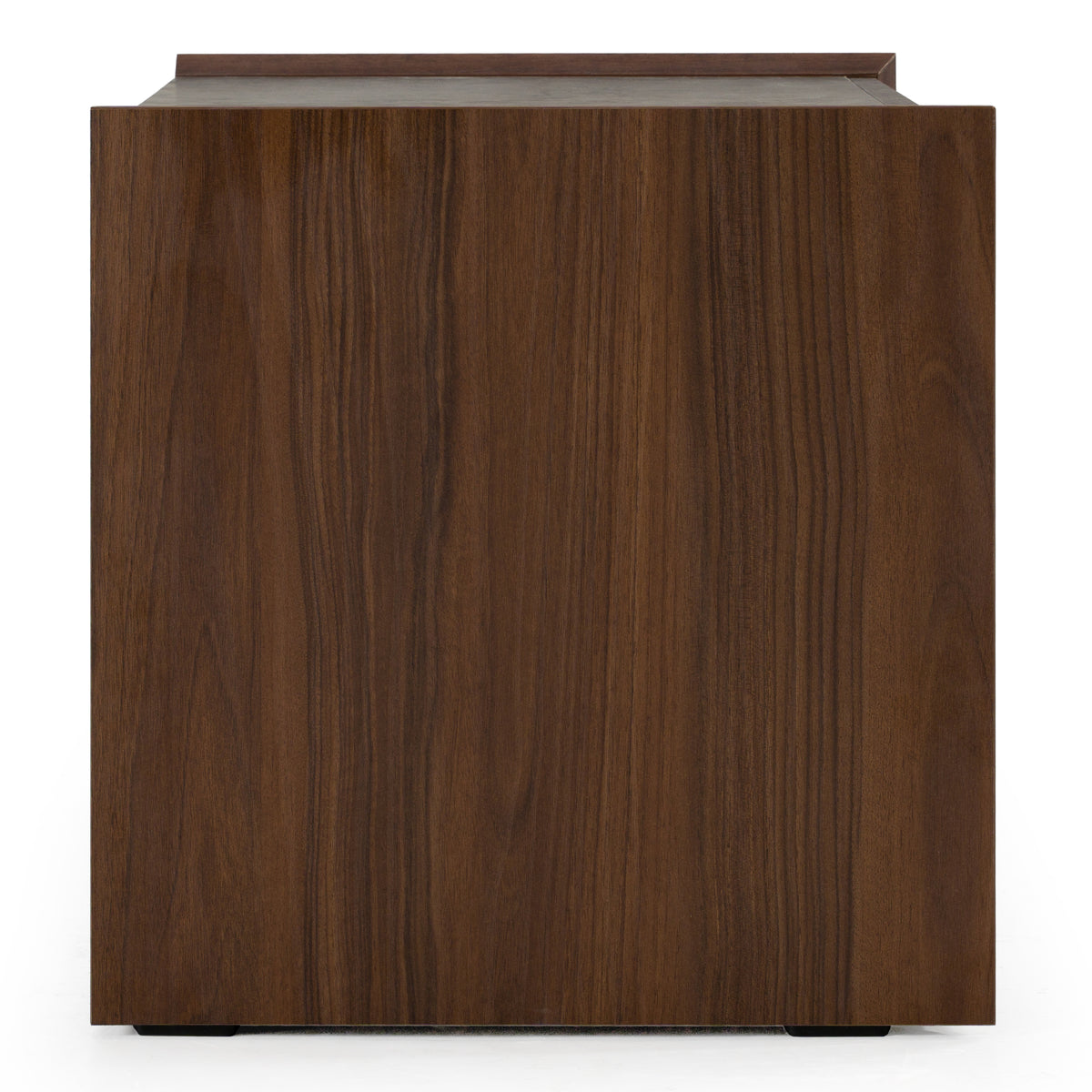 Rado Modern Walnut & Stucco Nightstand