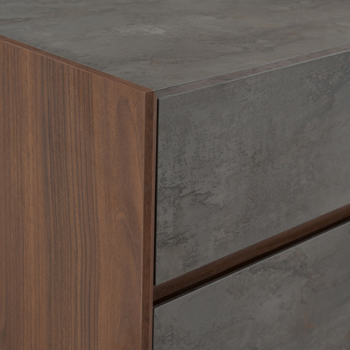 Rado Modern Walnut & Volcanic Slate Bedroom set