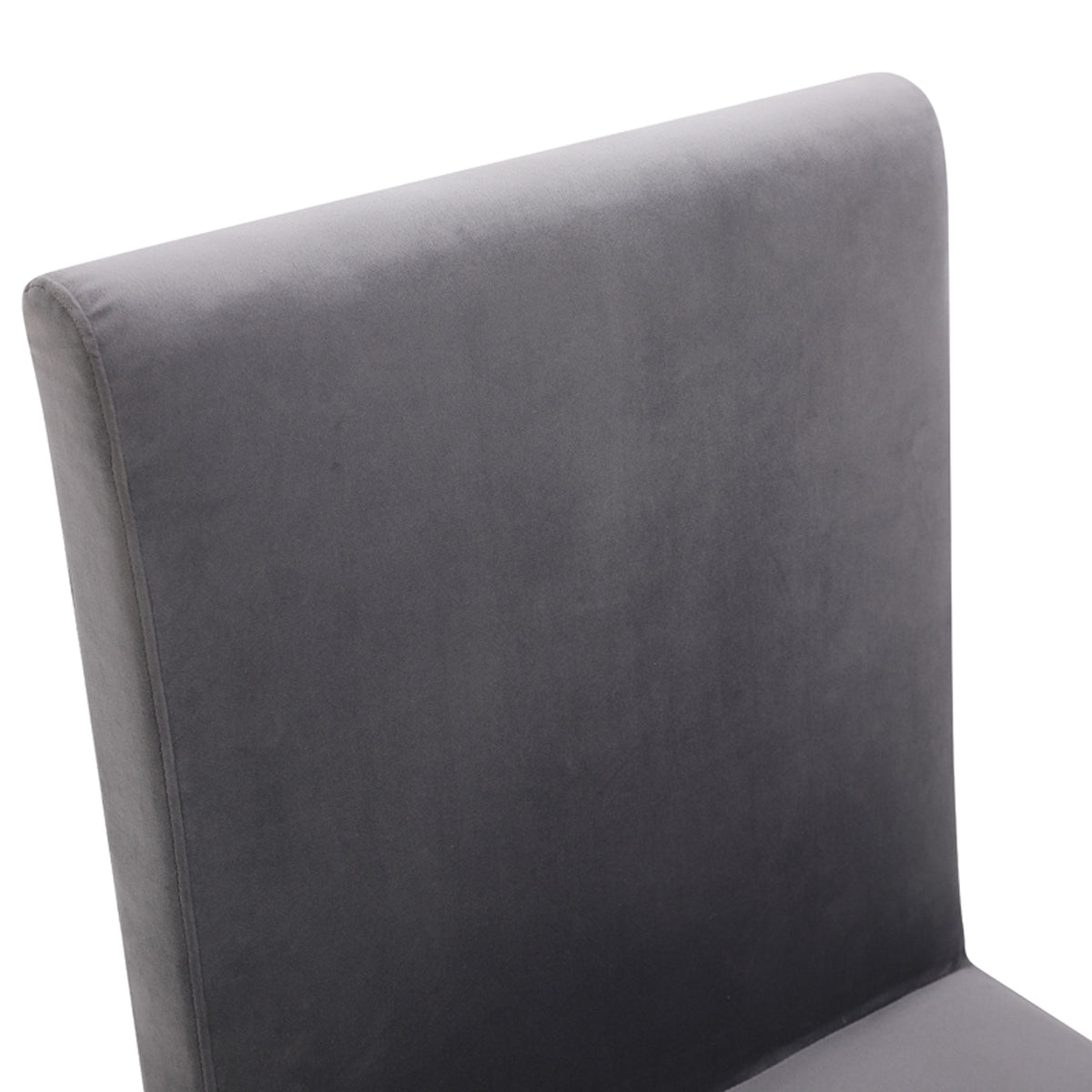 Reba Modern Grey Velvet & Stainless Steel Dining Chair (Set of 2)