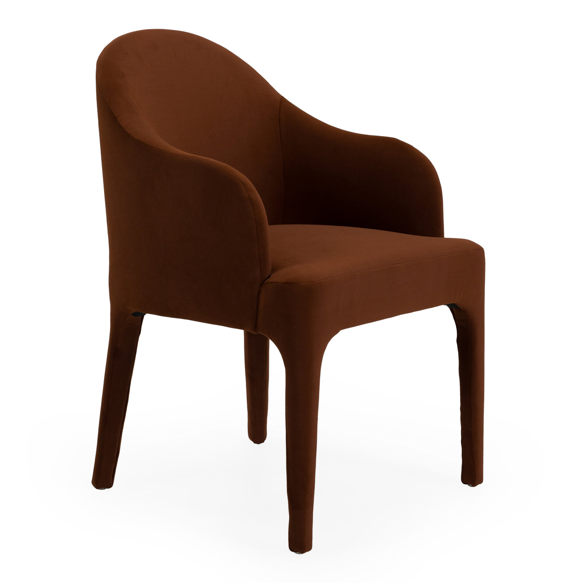 Reedy Modern Rust Velvet Dining Chair