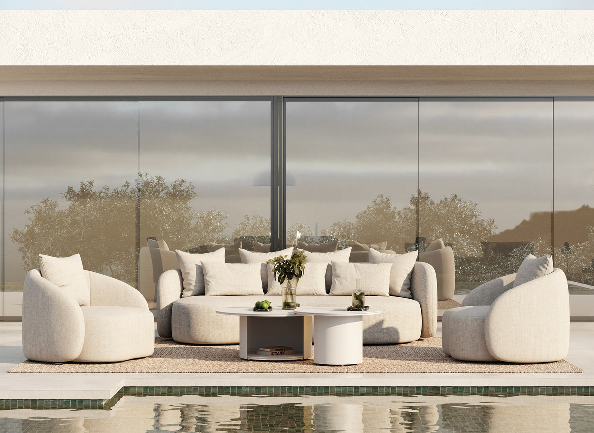 Tabarca Outdoor Beige Fabric Chair